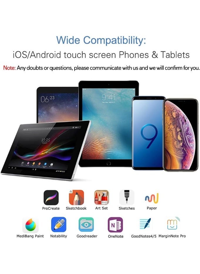 FIRST PRO Active Stylus Pen Universal Touch Screen Digital Pen, Rechargeable Stylus for iPad, iPhone, Samsung & Android Tablets – Dual Tip for Writing, Drawing & Precision Navigation - Image 4